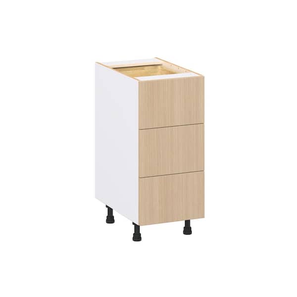 Timberline 15 in. W x 24.5 in. D x 34.5 in. H Assembled Shaker Drawer Base Kitchen Cabinet in Mojavi Oak with 4-Drawers
