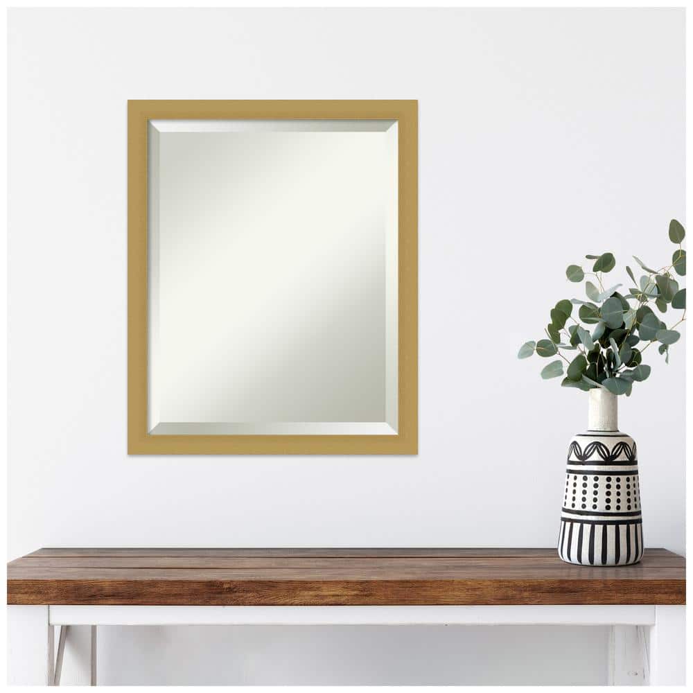 Grace Brushed Gold Narrow Rectangular Wall Mirror