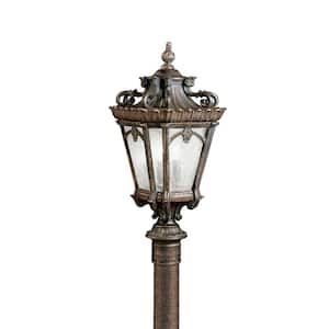 Tournai 4-Light Londonderry Aluminum Hardwired Waterproof Outdoor Post Light with No Bulbs Included (1-Pack)