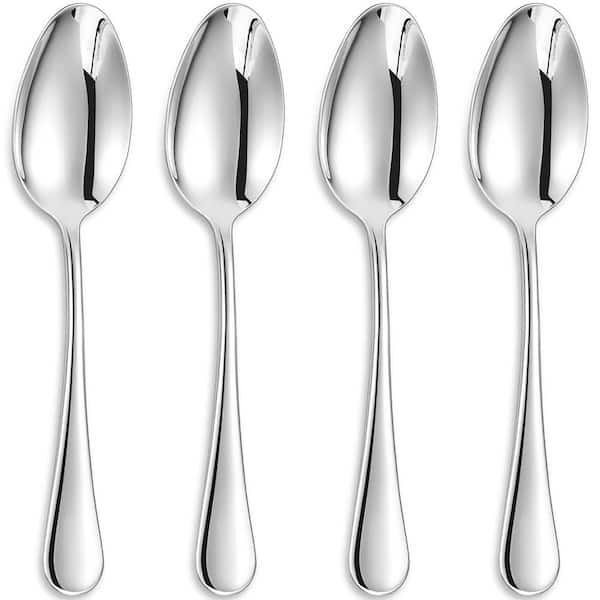Verona 4-Piece Serving Spoon Set, 9 in. Long, 18/10 Stainless Steel, Mirror Finish Flatware for Meals