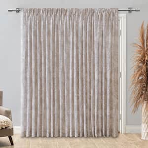 Wild Meadows Linen Polyester Floral 100 in. W x 84 in. L Pinch Pleat Patio Sheer Curtain (Single Panel)