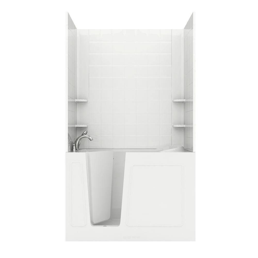 Rampart 4.5 ft. Walk-in Non-Whirlpool Bathtub with 6 in. Tile Easy Up Adhes