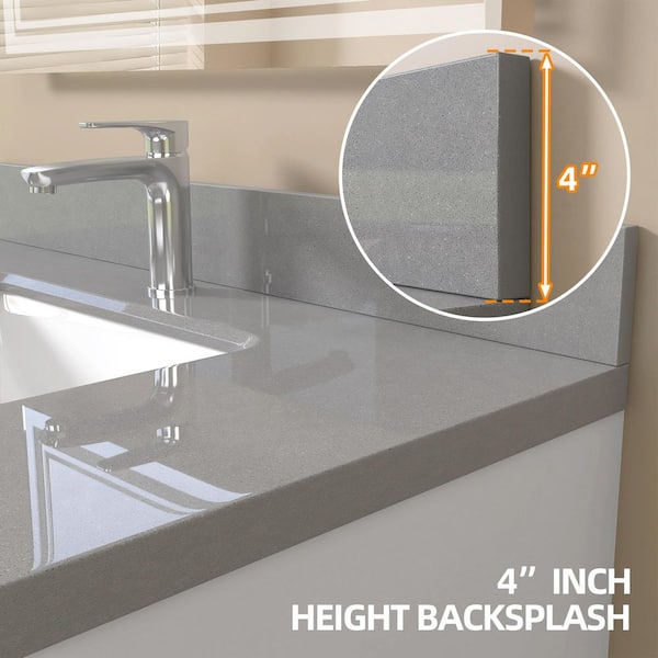 NTQ Fyui 60 in. W x 22 in. D Engineered Stone Vanity Top