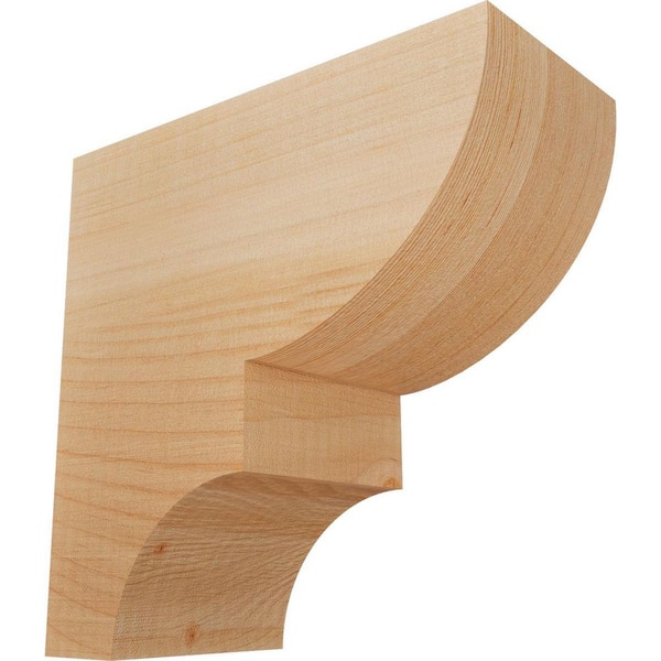 Ekena Millwork 3-1/2 in. x 8 in. x 8 in. Douglas Fir Ridgewood Smooth Corbel