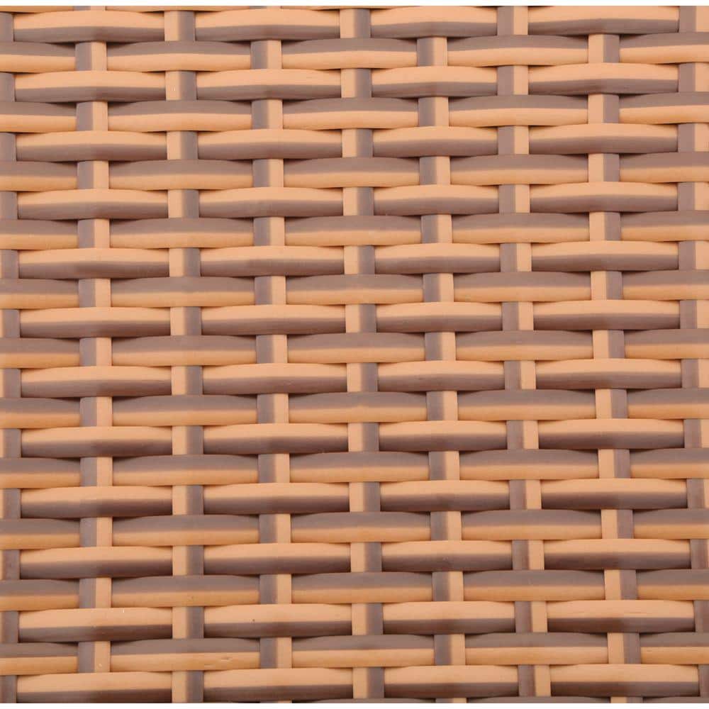 Honey Wicker and Steel 40" Outdoor Deck Storage Box