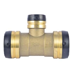 2 in. x 2 in. x 1-1/4 in. Push-to-Connect Brass Reducing Tee Fitting
