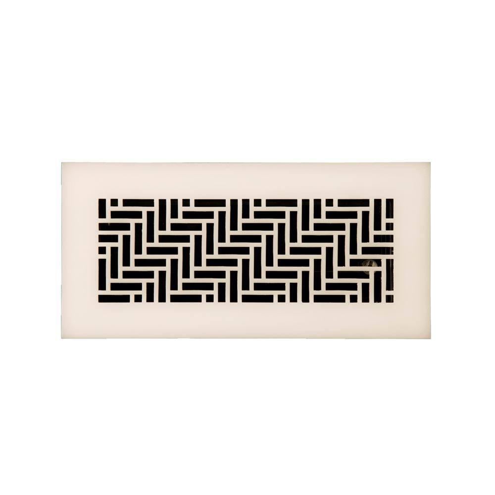 Herringbone 10 in. x 4 in. White/Powder Coat, floor wall or ceiling supply vent, Without Mounting Holes price history on PriceWatchPro