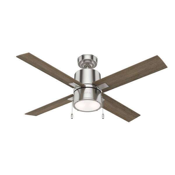 Hunter - Beck 52 in. LED Indoor Brushed Nickel Ceiling Fan with Light Kit