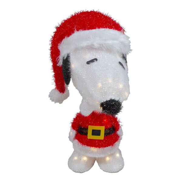スヌーピーBIGサイズ　クリスマス　サンタライト Amazon.com: ProductWorks Peanuts Pre Lit 24 Inch Snoopy