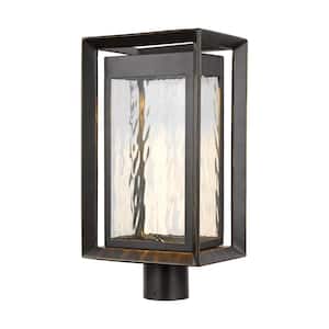 Urbandale 1-Light Outdoor Antique Bronze Integrated LED Lamp Post Light