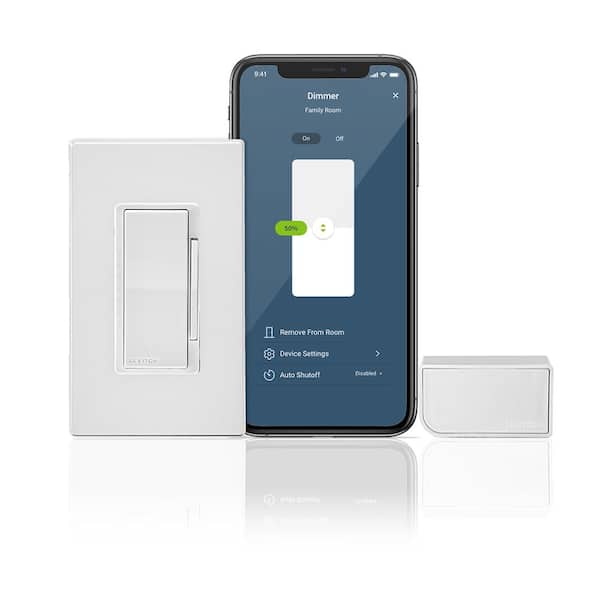 Leviton Decora Smart No-Neutral Dimmer & Wi-Fi Bridge Kit for Older Homes Without a Neutral Wire