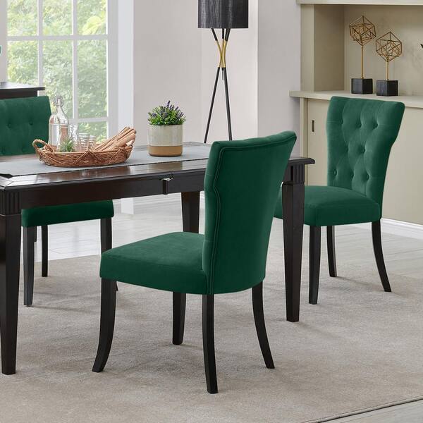 Sirena Upholstered Dining Chairs, Green Upholstered Dining Room Chairs