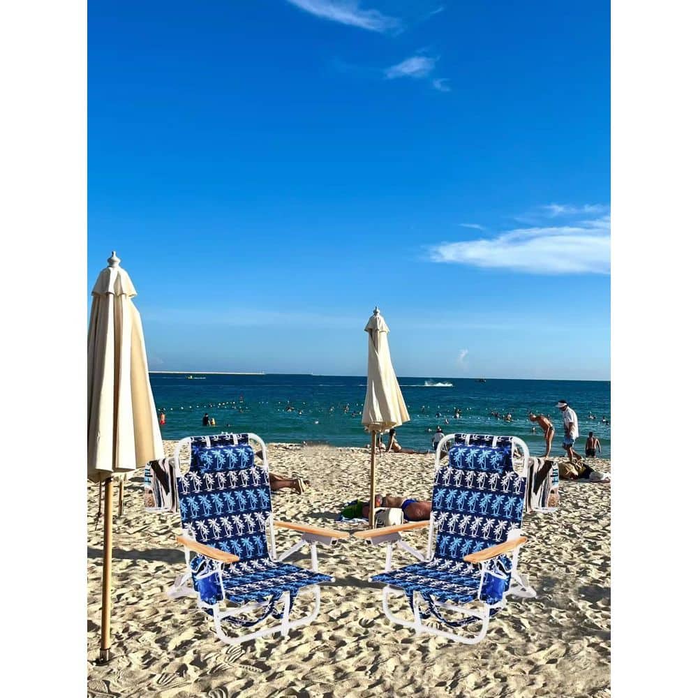 2-Piece Aluminum Backpack Beach Chairs with pouch folding lightweight posit