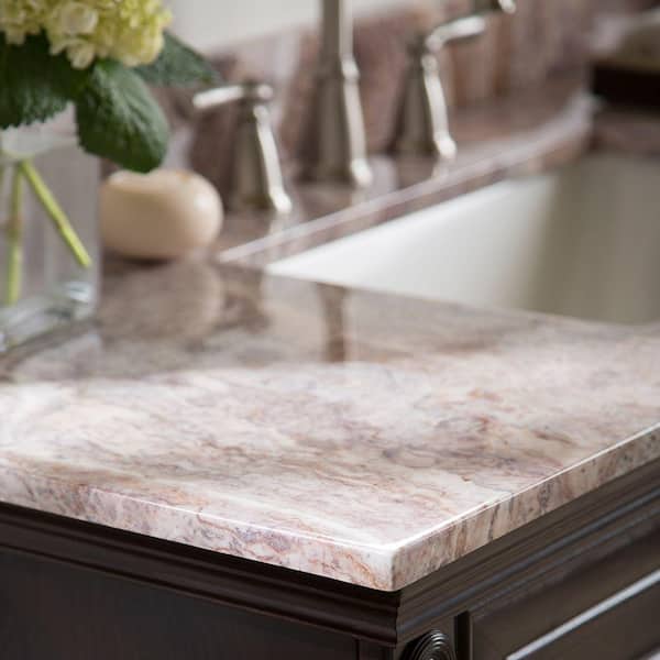 Home Decorators Collection 49 in. W x 22 in. D Cultured Marble White Rectangular Single Sink Vanity Top in Cold Fusion