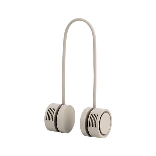 DANSOON 1.5 in. Bladeless 3-Speeds Rechargeable Personal Neck Fan in Brown