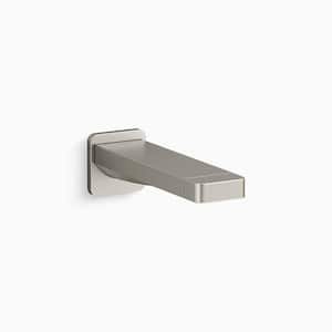Parallel Wall Mount Diverter Bathtub Spout in Vibrant Brushed Nickel