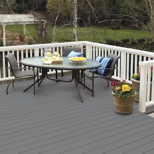 5 gal. #N500-5 Magnetic Gray color Solid Color Waterproofing Exterior Wood Stain and Sealer
