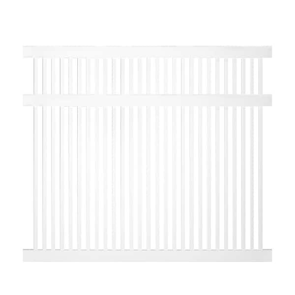 Weatherables Williamsport 5 ft. H x 8 ft. W White Vinyl Pool Fence Panel