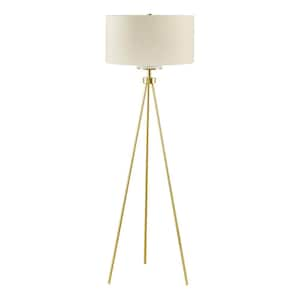 Pacific 66.5 in. Gold Smart Dimmable Standard Floor Lamp