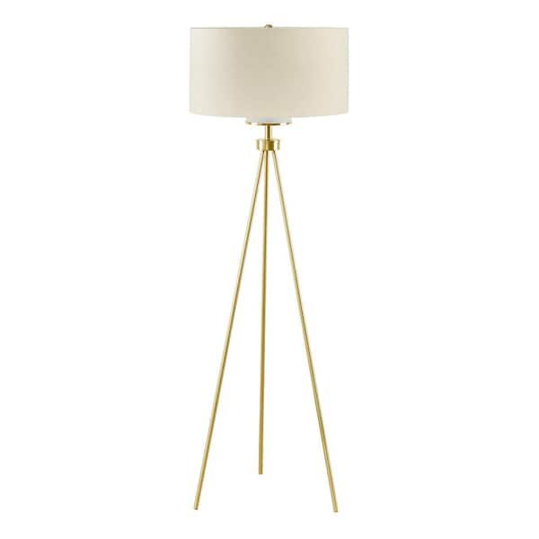 INK+IVY Pacific 66.5 in. Gold Smart Dimmable Standard Floor Lamp