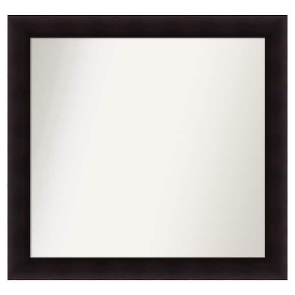 Amanti Art Portico Espresso 37.75 in. x 35.75 in. Custom Non-Beveled Wood Framed Batthroom Vanity Wall Mirror