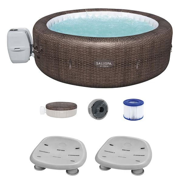 Bestway St Moritz 7-Person 180-Jet Inflatable Hot Tub with Spa Seat (2-Pack)
