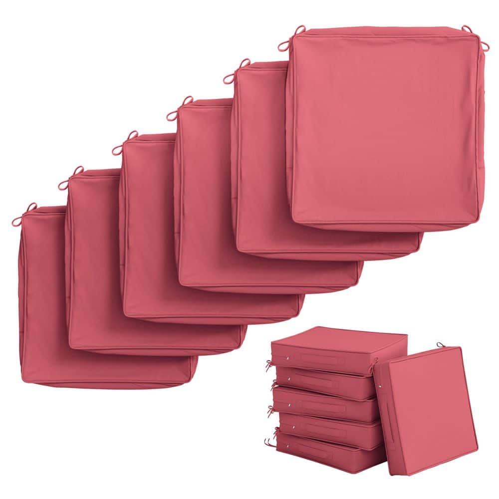 19 in. x 19 in. (6-Pack) Slipcover Repacement Outdoor Fade&Splash Resistant Couch Seat Cushion Cover Fuchsia price history on PriceWatchPro