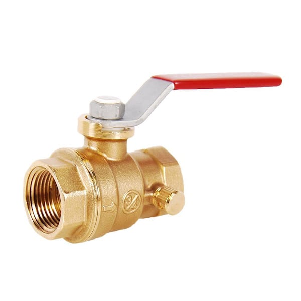 LEGEND VALVE 1/2 in. Brass Threaded FPT x FPT Ball Valve with Drain No Lead