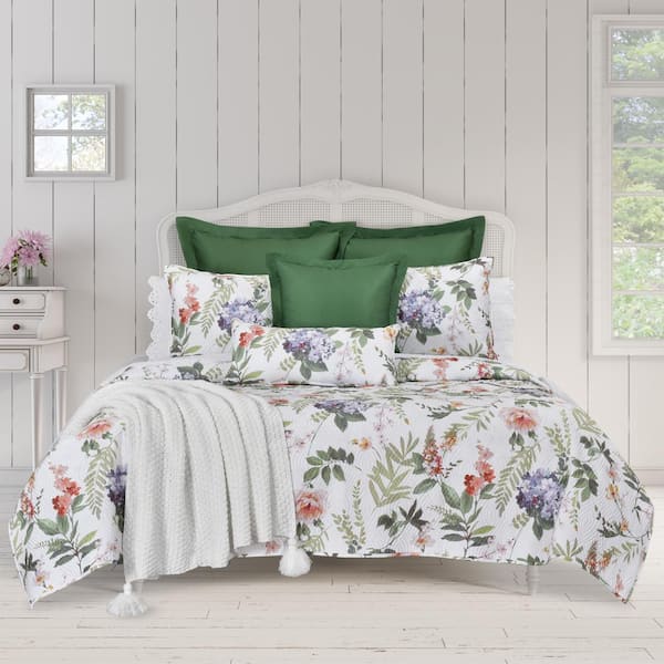 Claudia Ivory 3-Piece Cotton Full/Queen Quilt Set 2923002FQQLS - The ...