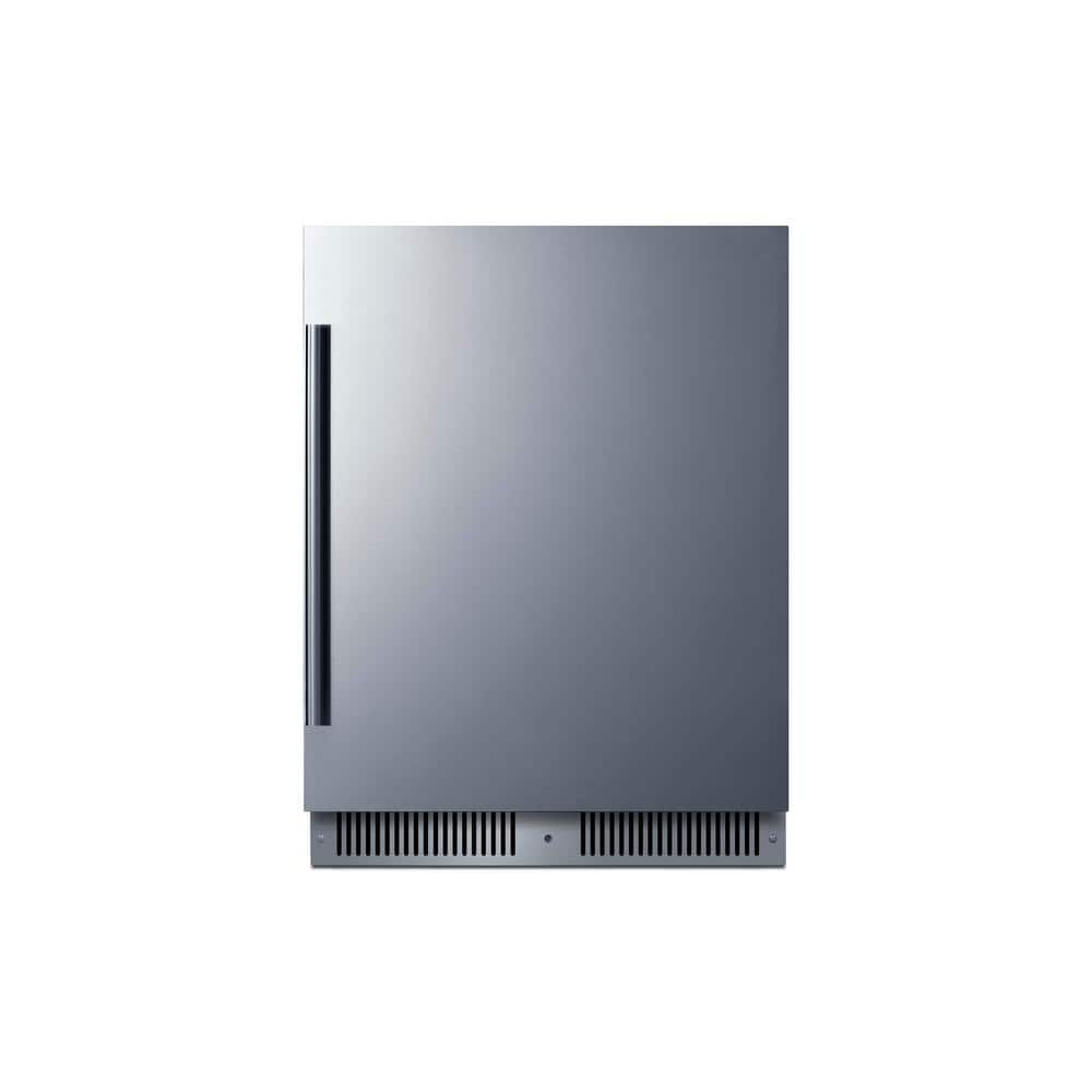 Shallow Depth 24 in. 3.3 cu. ft. Mini Refrigerator in Stainless Steel