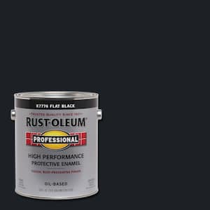 1 gal. High Performance Protective Enamel Flat Black Oil-Based Interior/Exterior Paint (2-Pack)