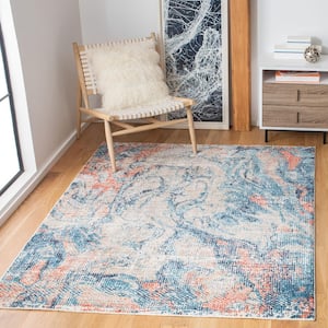 Madison Beige/Blue 5 ft. x 8 ft. Abstract Gradient Area Rug