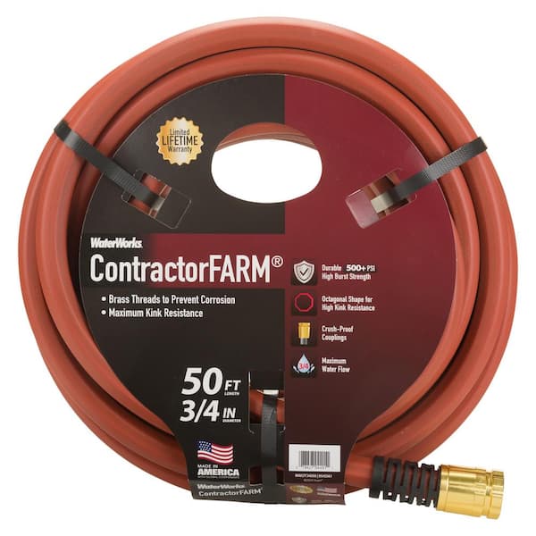 WATERWORKS ContractorFarm 3/4 in. x 50 ft. Contractor Water Hose