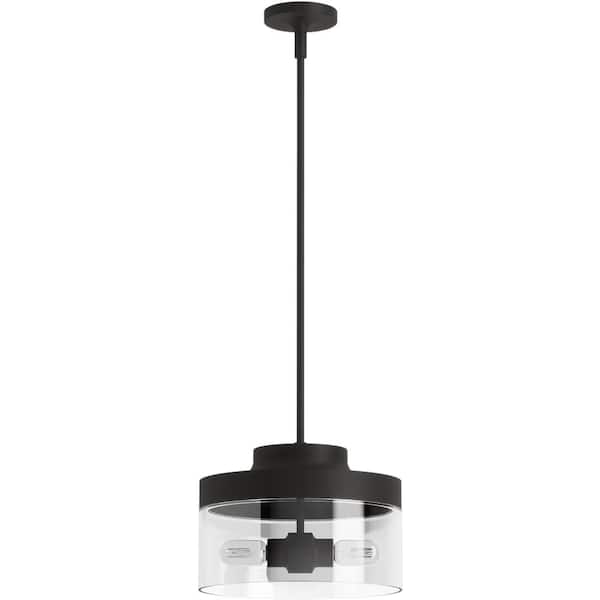 Purist 2-Light Matte Black Standard Pendant Light