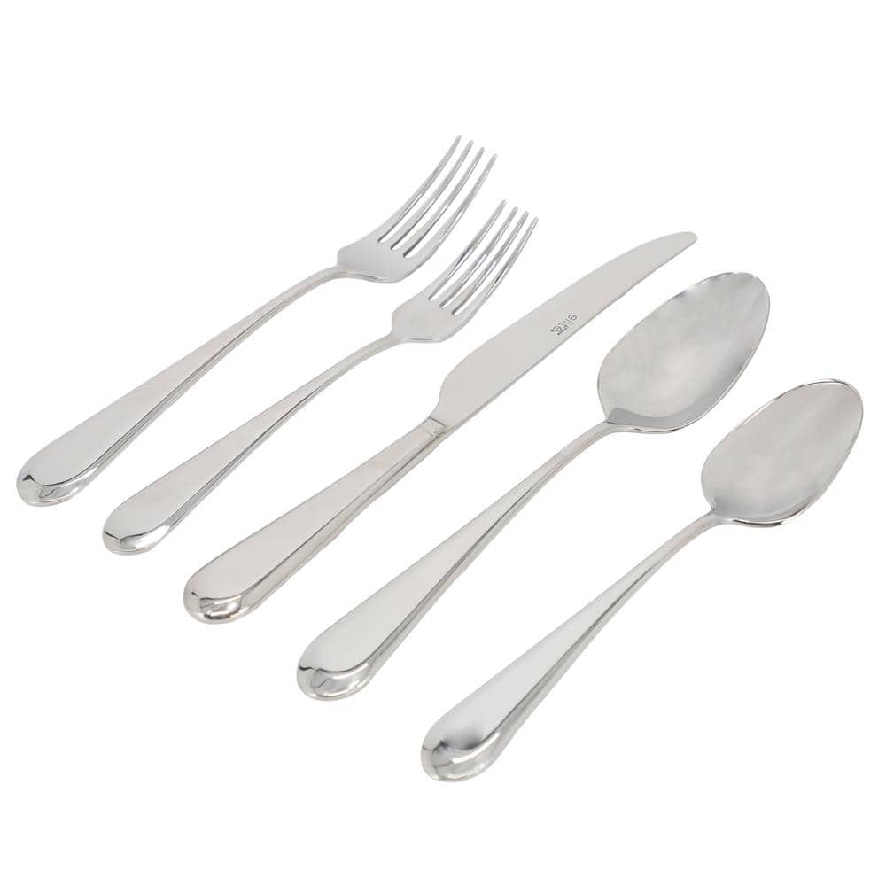 GIBSON elite Claudine 20-Piece Stainless Steel Flatware Set in Silver  985122697M - The Home Depot
