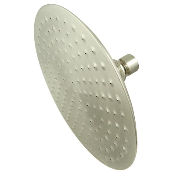 Kingston Brass 1-Spray 7.8 in. Single Wall Mount Fixed Rain Shower Head in Brushed Nickel