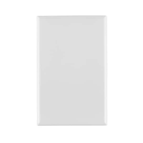 1-Gang White Blank Plate Nylon Midway/Midsize Wall Plate Screwless (1-Pack), 0SP13-W