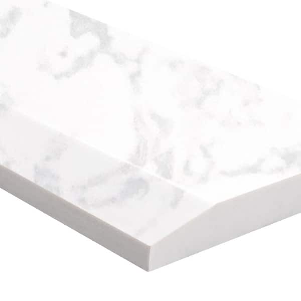 MSI Carrara White 5 in. x 30 in. Polished Engineered Marble Single Hollywood Threshold Tile ( 2.5 lin. ft./Each)