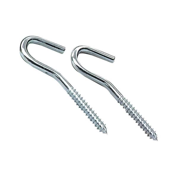 Lehigh 10 lb. x 4-3/8 in. Zinc-Plated Steel Screw Hooks (2-Pack)