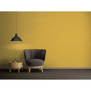 Absolutely Chic Yellow/Brown Hessian Effect Textured Vinyl Non-Woven Non-Pasted Matte Wallpaper