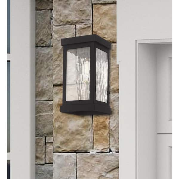 Hopewell 1 Light Black Outdoor Wall Sconce