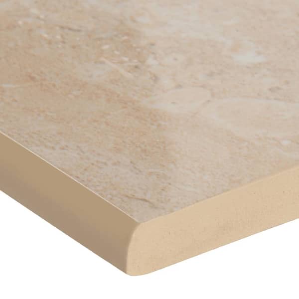 MSI Aria Oro Bullnose 3 in. x 18 in. Polished Porcelain Wall Tile  (15 linear ft./Case)