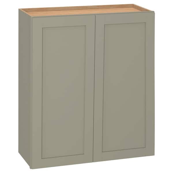 Hampton Bay Westfield Dusk Gray Shaker Stock Assembled Wall Kitchen Cabinet (30 in. W x 12 in. D x 36 in. H)