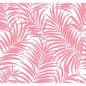 Pink Beach Palm Vinyl Peel and Stick Wallpaper Roll (Covers 40.5 sq. ft.)