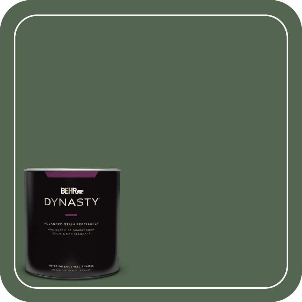 1 qt. #S410-7 Equestrian Green One-Coat Hide Eggshell Enamel Interior Stain-Blocking Paint & Primer price history on PriceWatchPro