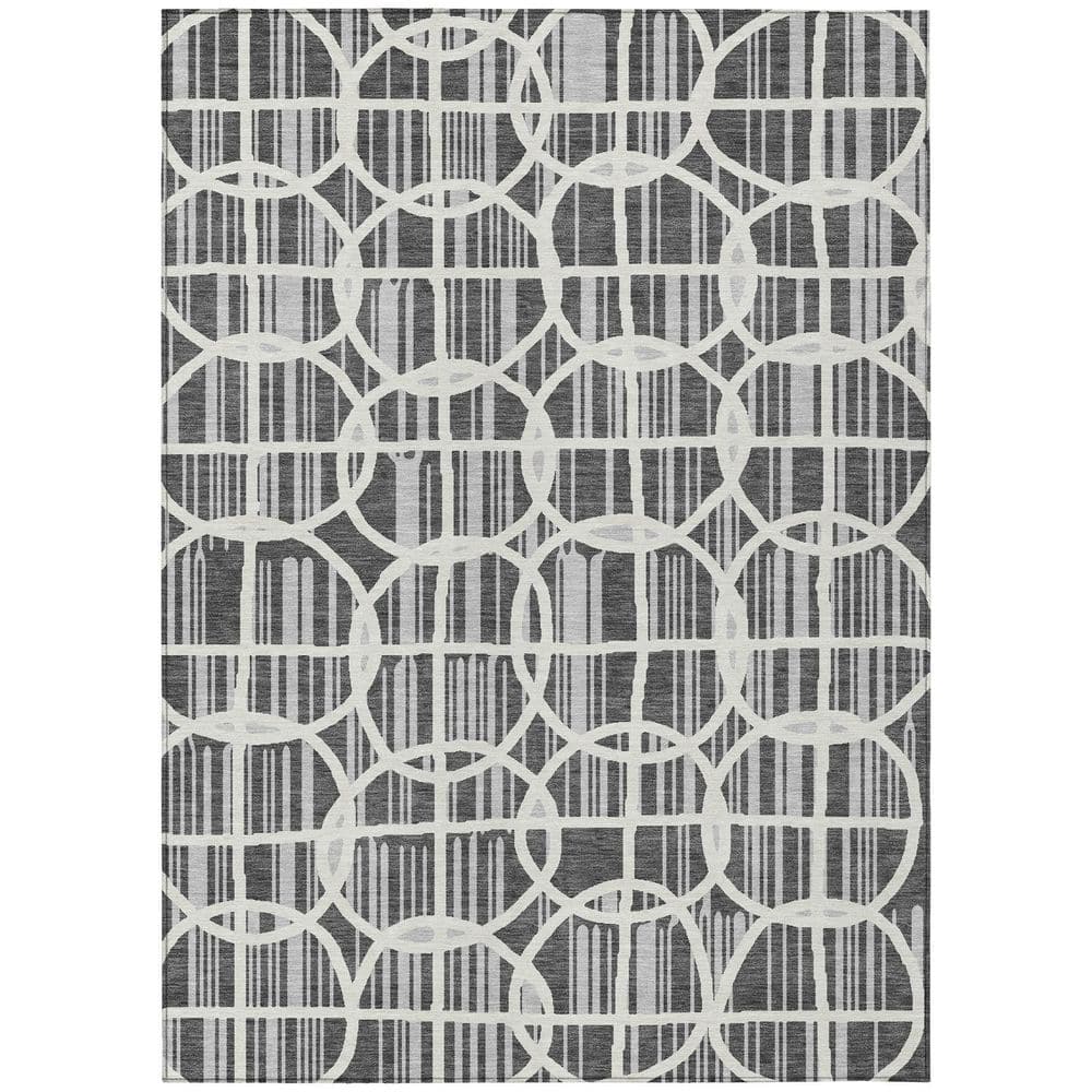 Chantille Machine Washable Indoor/Outdoor Abstract ACN2769 Graphite 9 ft. x 12 ft. Area Rug price history on PriceWatchPro