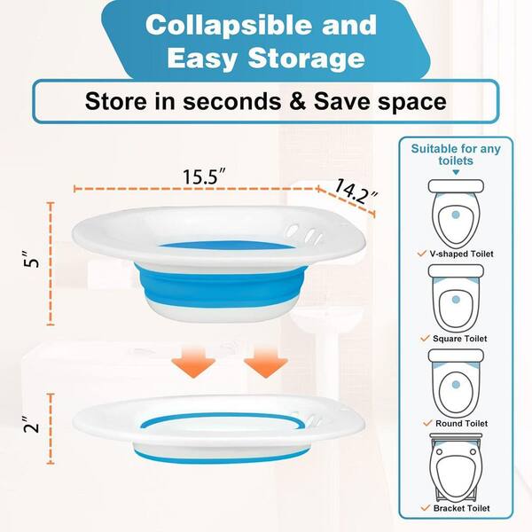 Adrinfly Collapsible Sitz Bath for Hemorrhoids and Postpartum Care