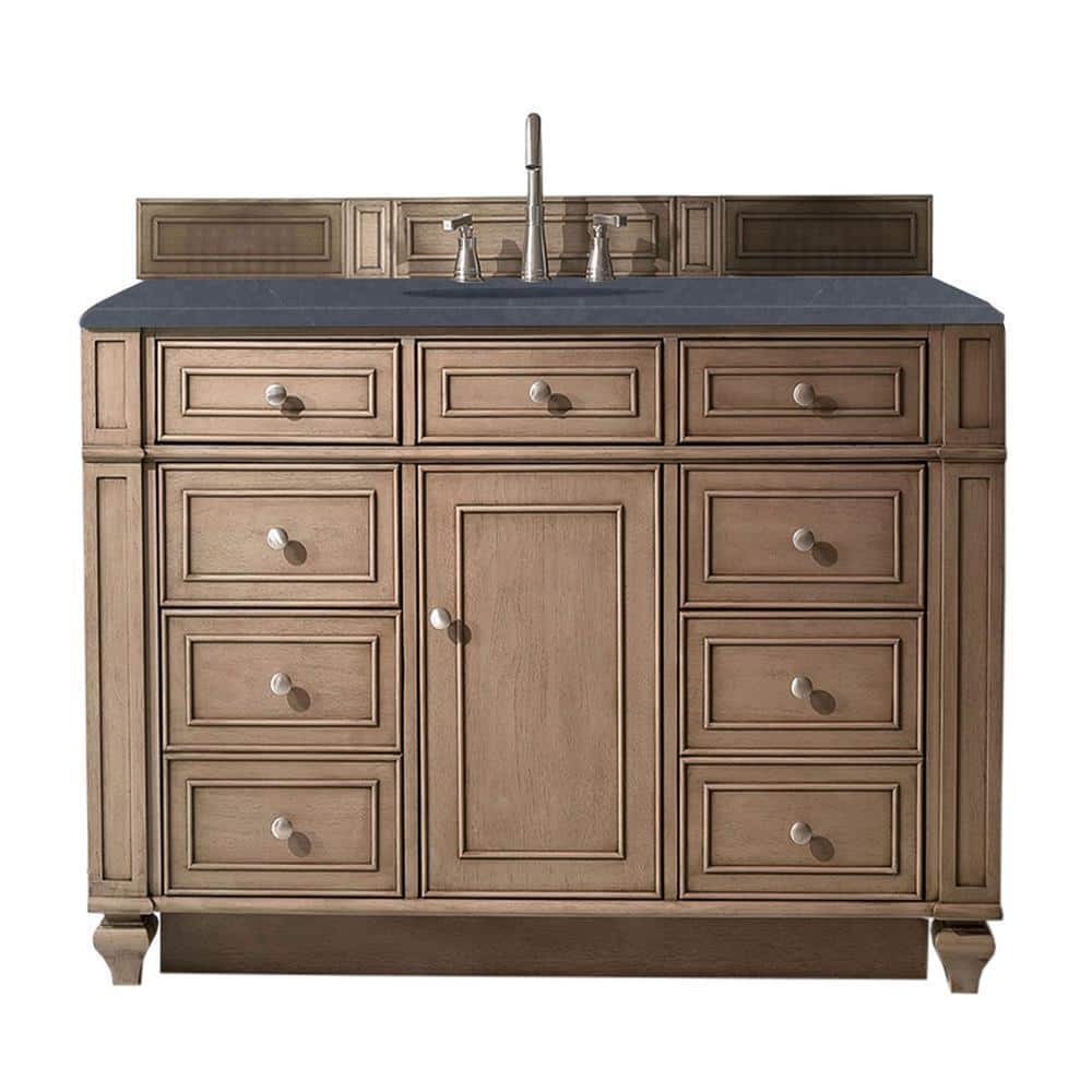 Bristol 48 in. W x 23.5 in. D x 34 in. H Single Vanity in Whitewashed Walnu