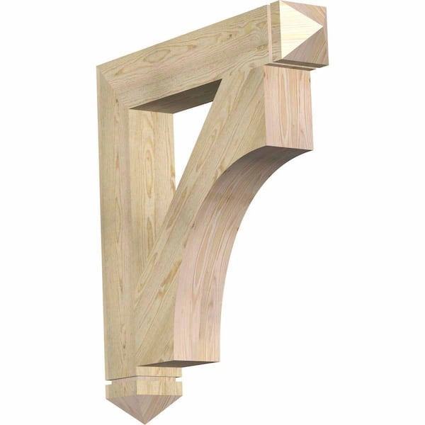 Ekena Millwork 6 in. x 40 in. x 36 in. Douglas Fir Westlake Arts and Crafts Rough Sawn Bracket