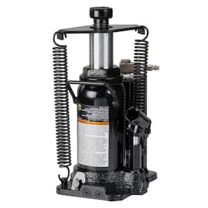 12-Ton Hydraulic Air/Manual Bottle Jack with Return Springs
